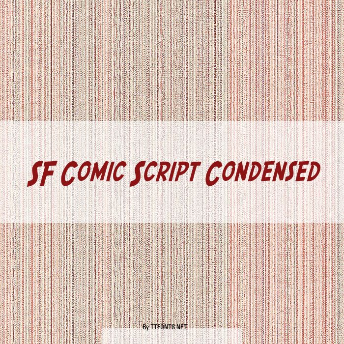 SF Comic Script Condensed example